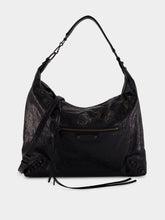 Balenciaga Le City Medium Hobo Bag in Black Lambskin