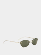 Alexander McQueen Silver T-Bar Slim Sunglasses