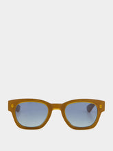 Alexander McQueen Brown and Blue Rectangular Sunglasses