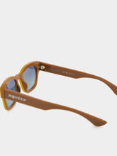 Alexander McQueen Brown and Blue Rectangular Sunglasses