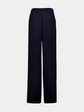 Gucci Dark Blue Diamond Silk Jacquard Trousers