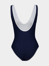 Gucci Navy Blue GG Jacquard Swimsuit
