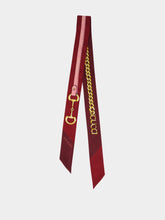 Gucci Bordeaux Printed Silk Twill Ribbon