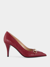 Gucci Rosso Ancora GG Leather Horsebit Pump