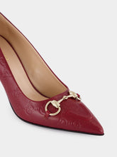 Gucci Rosso Ancora GG Leather Horsebit Pump