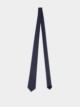 Gucci Blue and Dark Green GG Silk Jacquard Tie