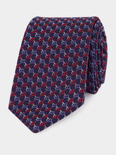 Gucci Blue and Red GG Silk Jacquard Tie