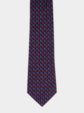 Gucci Blue and Red GG Silk Jacquard Tie