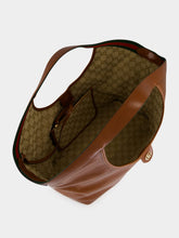 Gucci Giglio Large Tote Bag in Dark Brown Glossy Leather