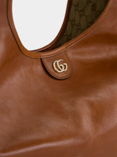 Gucci Giglio Large Tote Bag in Dark Brown Glossy Leather