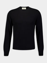 Piacenza 1733 Black Cashmere Crewneck Sweater