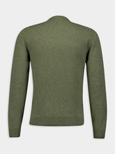 Piacenza 1733 Army Green Cashmere Crewneck Sweater