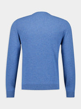Piacenza 1733 Denim Blue Cashmere Crewneck Sweater