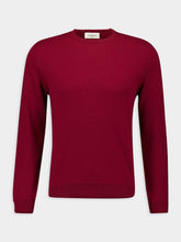 Piacenza 1733 Burgundy Cashmere Crewneck Sweater