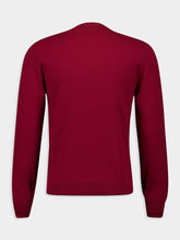 Piacenza 1733 Burgundy Cashmere Crewneck Sweater