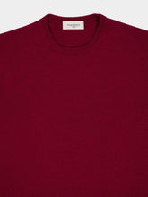 Piacenza 1733 Burgundy Cashmere Crewneck Sweater