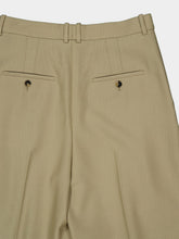 Saint Laurent Beige Wide-Leg Wool and Silk Pants