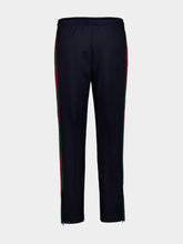 Gucci Dark Blue Technical Jersey Sportswear Trousers with Web