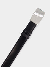 Gucci Black Calfskin Belt with Engraved Buckle