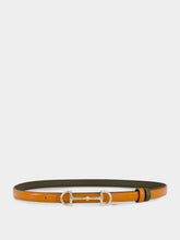 Gucci Reversible Orange and Forest Green Horsebit Belt
