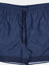 Gucci Navy Blue Technical Poplin Swim Shorts