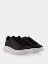 McQueen Black Oversized Leather Sneakers