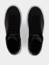 McQueen Black Oversized Leather Sneakers