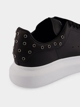 McQueen Black Oversized Leather Sneakers