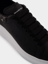 McQueen Black Oversized Leather Sneakers