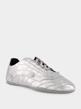 Balenciaga Silver City Sneaker in Metallized Sheepskin