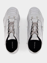 Balenciaga Silver City Sneaker in Metallized Sheepskin