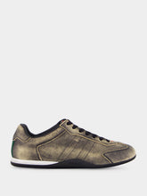 Gucci Black Washed Leather Shift Trainers
