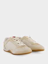 Gucci White Washed Leather GG Shift Sneakers