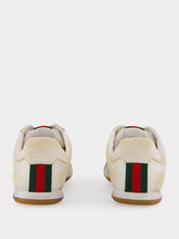 Gucci White Washed Leather GG Shift Sneakers