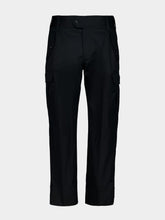 McQueen Black Cotton Cargo Trousers