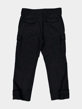 McQueen Black Cotton Cargo Trousers