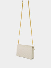 Saint Laurent Crema Soft Cassandre Envelope Chain Wallet