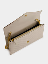 Saint Laurent Crema Soft Cassandre Envelope Chain Wallet