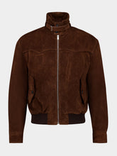 Alexander McQueen Dark Brown Suede Blouson Jacket