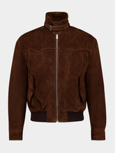 McQueen Dark Brown Suede Blouson Jacket