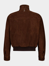 McQueen Dark Brown Suede Blouson Jacket