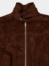 McQueen Dark Brown Suede Blouson Jacket