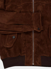 McQueen Dark Brown Suede Blouson Jacket