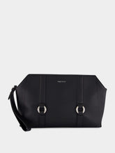 McQueen Black Farringdon Calfskin Leather Pouch