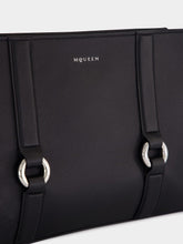 McQueen Black Farringdon Calfskin Leather Pouch