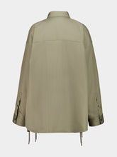 Balenciaga Lace-Up Shirt in Sand Beige