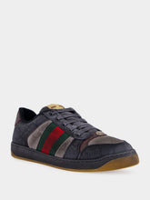 Gucci Dark Blue Low-Top Calfskin Sneakers