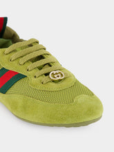 Gucci Bright Green Fabric Shift Trainers