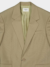 Saint Laurent Beige Single-Breasted Wool and Silk Jacket