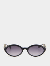Gucci Black Oval Bamboo Sunglasses
